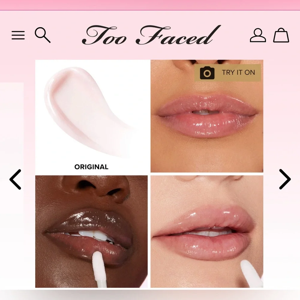 Too Faced Pillow Balm Shade Original - Lip Treatment MINI 0.04oz NEW